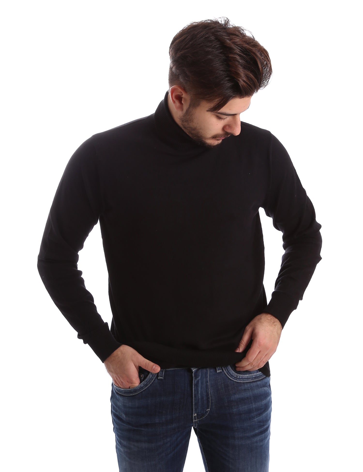 Maglie a collo alto Nero Gas