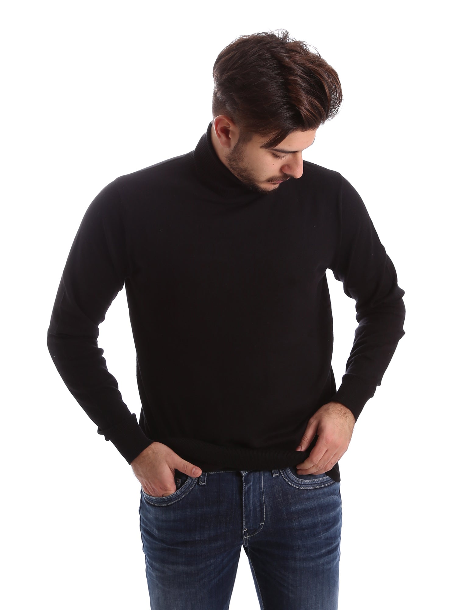 Maglie a collo alto Nero Gas