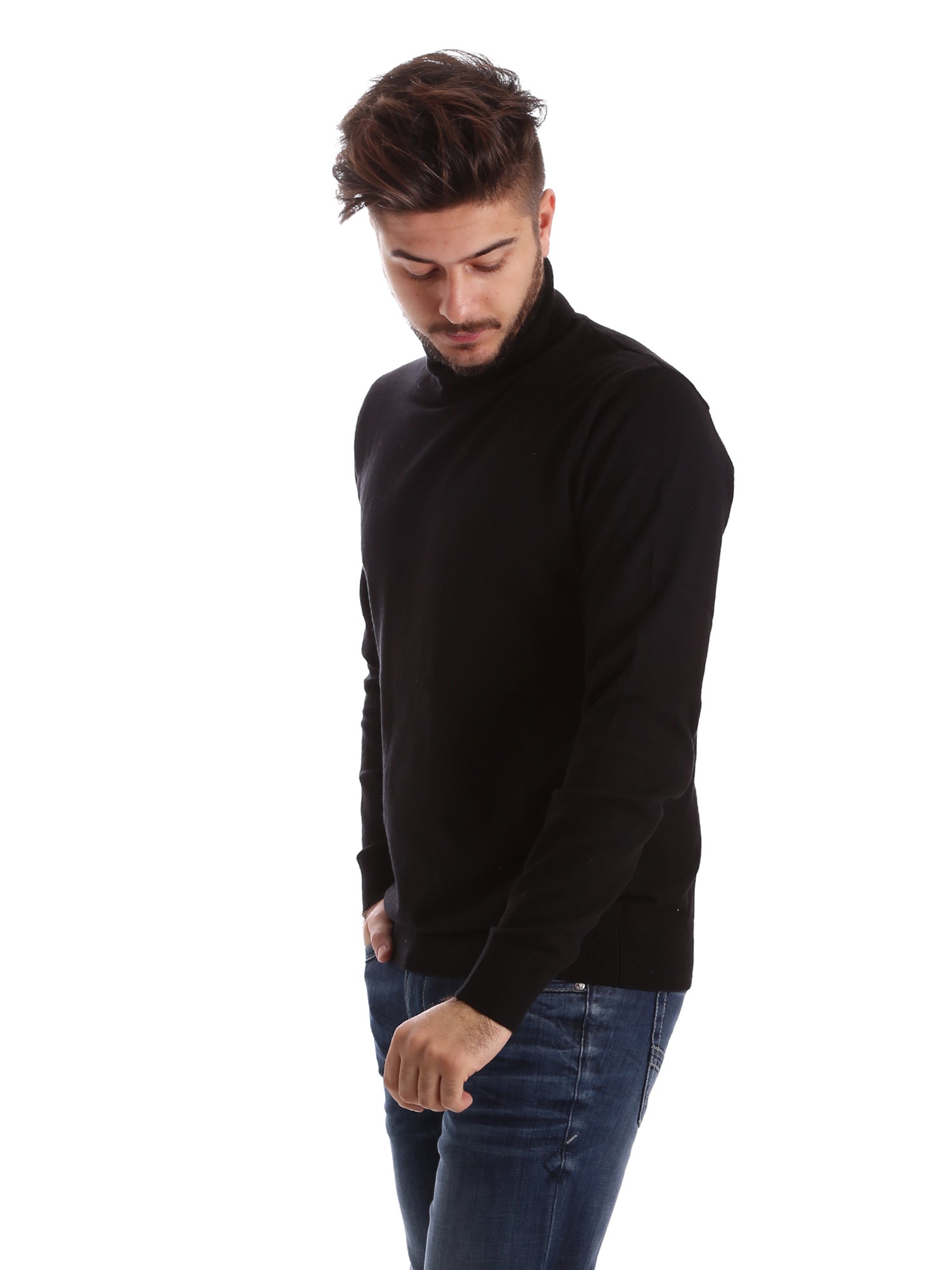 Maglie a collo alto Nero Gas