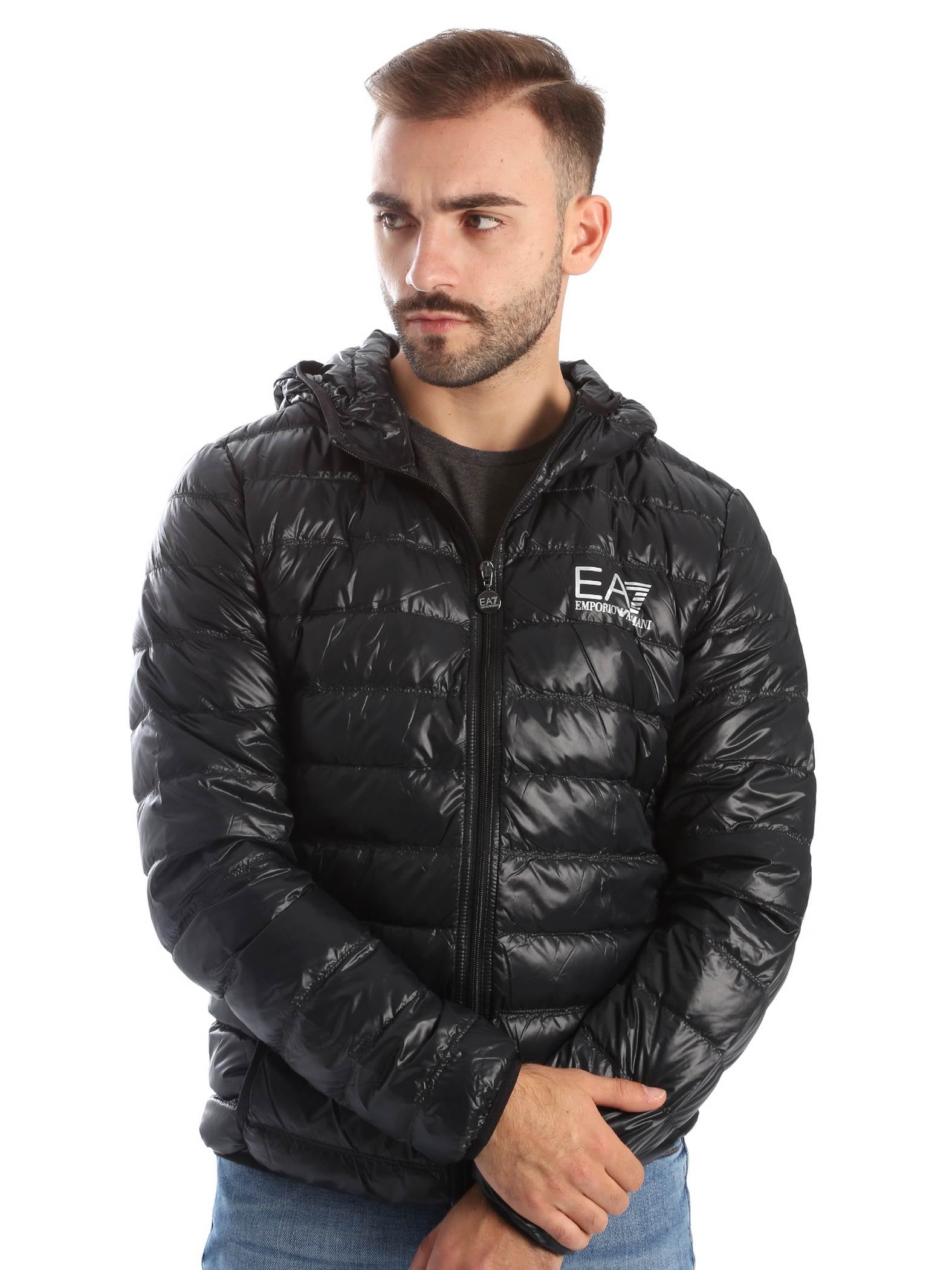 Piumini Nero Ea7 Emporio Armani