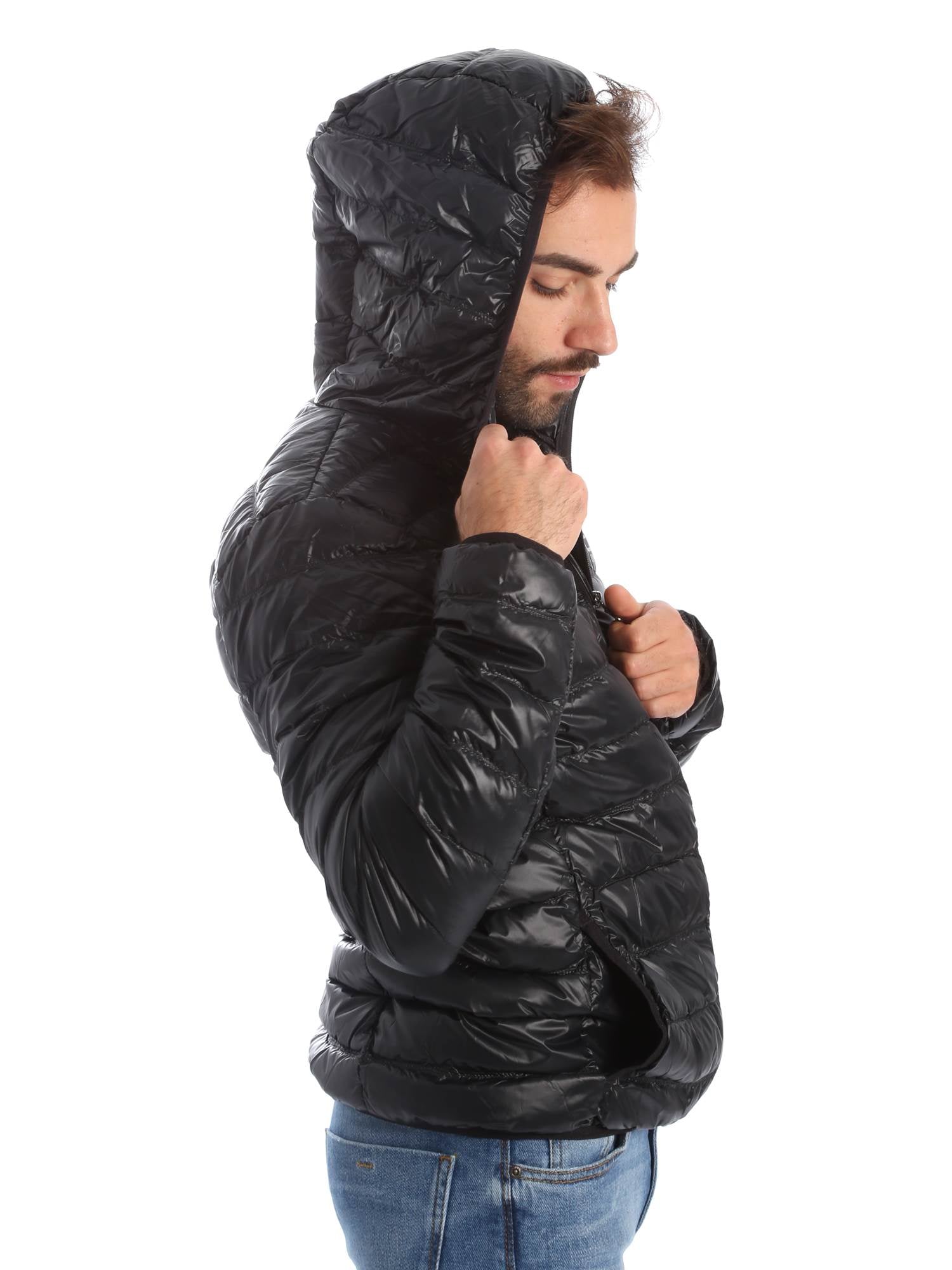 Piumini Nero Ea7 Emporio Armani