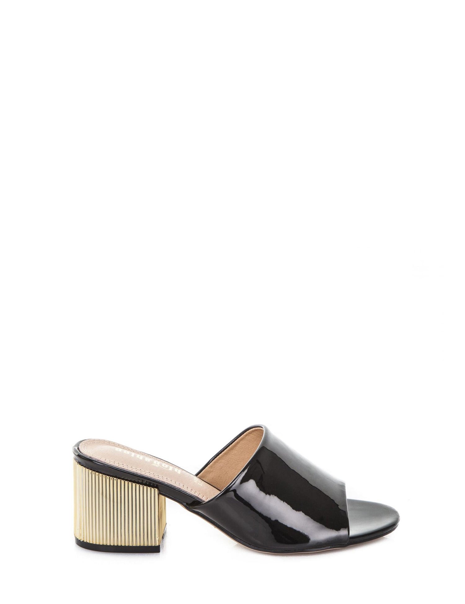 Sandali tacco Nero Gold&gold