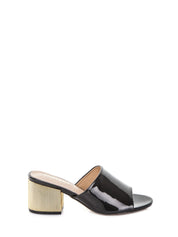 Sandali tacco Nero Gold&gold