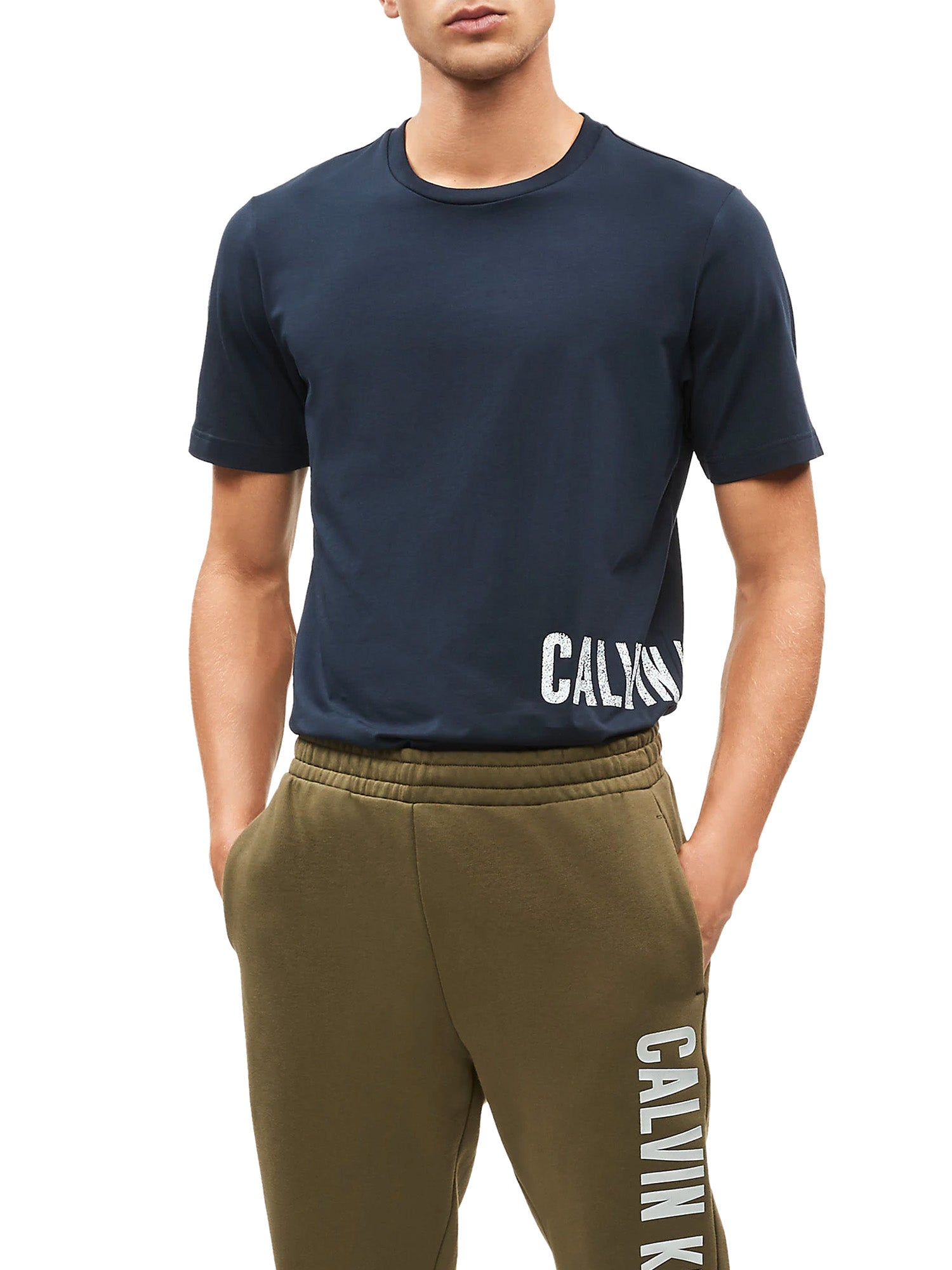 T-shirt Blu Calvin Klein Performance 